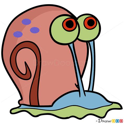 How to Draw Gary the Snail from SpongeBob SquarePants.